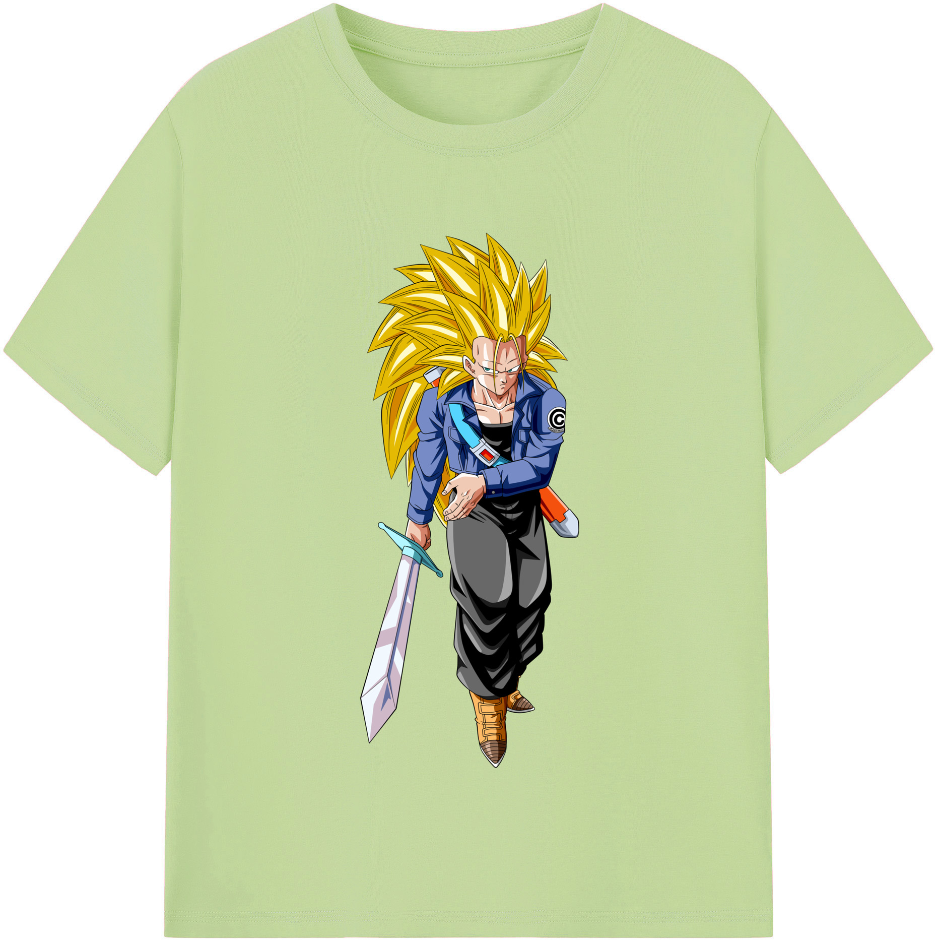 （画像用） ドラゴンボール トランクス（Torankusu）DRAGON BALL Trunks 綿100％半袖Tシャツ（フロントプリント）